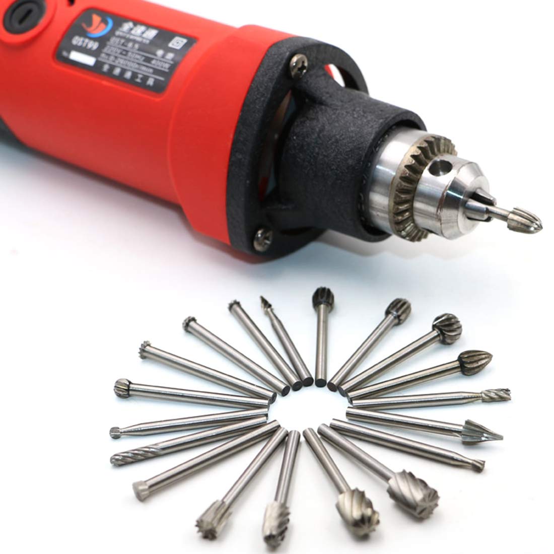 20Pcs Hss Wood Milling Rotary Bits Only - High Speed Steel, Round amiciKart