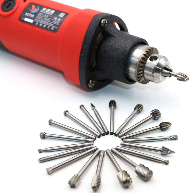 20Pcs Hss Wood Milling Rotary Bits Only - High Speed Steel, Round amiciKart