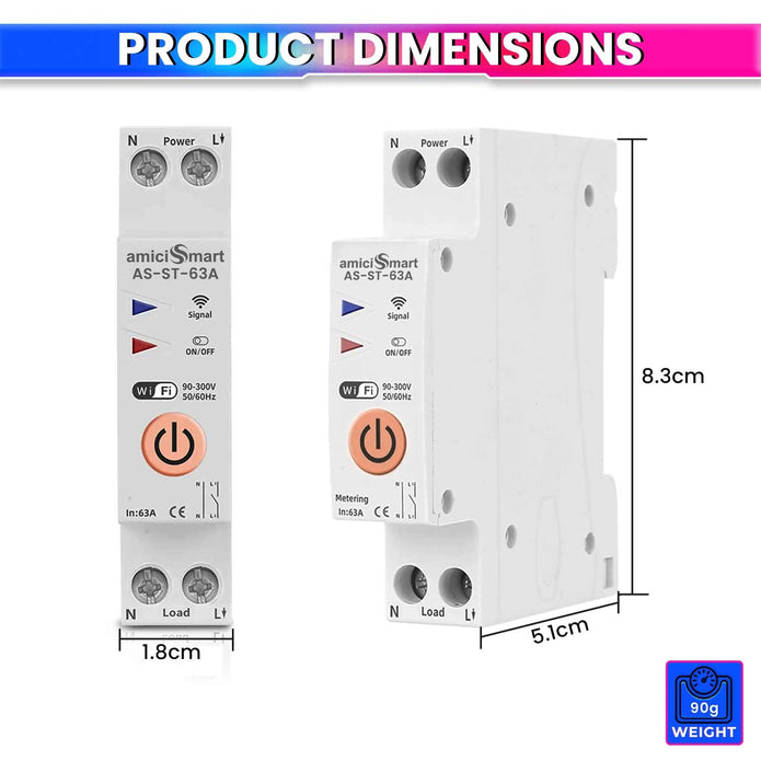 Wi-Fi Smart Timer Switch Energy Monitoring with App Control, Power Scheduling for Electricity Usage