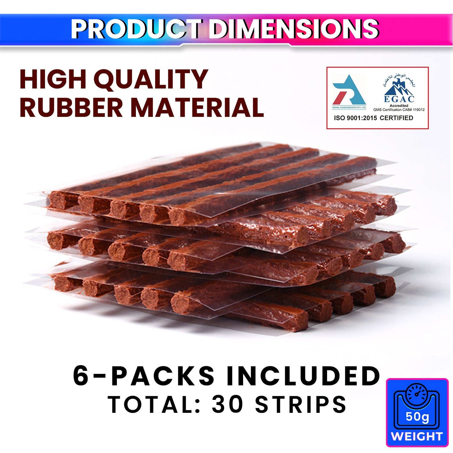 Tubeless Tyre Puncture Repair Strips Leak-Proof & Extra Sticky Rubber Strips for Car, Bike & Scooter Strong Grip, Long-Lasting Seal