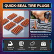 Tubeless Tyre Puncture Repair Strips Leak-Proof & Extra Sticky Rubber Strips for Car, Bike & Scooter Strong Grip, Long-Lasting Seal