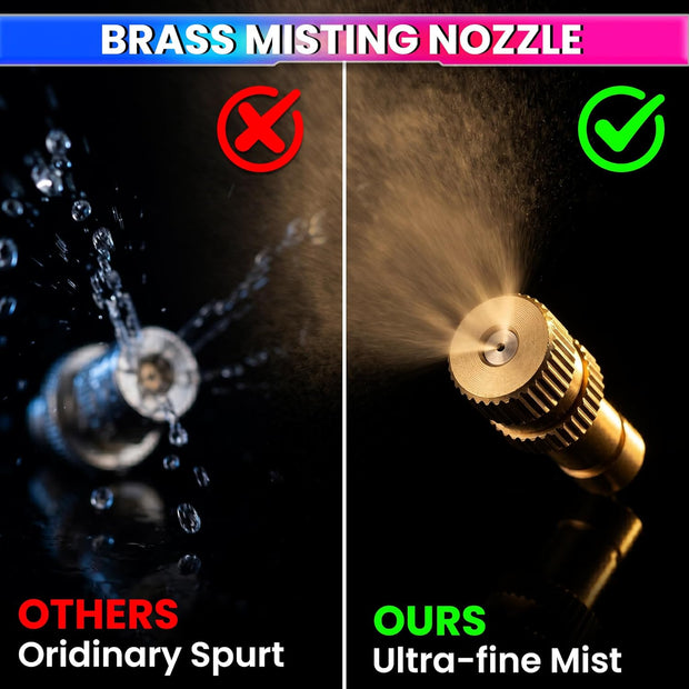 Fogger Kit with 20 Nozzles & 20m Pipe, Booster Pump 100GPD , Outdoor Misting System
