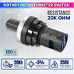Rotary Potentiometer Switch 22mm Panel Mount for Speed & Power Control for Motors, Inverters and DIY Projects