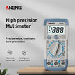 830L Digital Multimeter, 1999 Count AC/DC Voltage, Current, Resistance, Diode, hFE Test with 9V Battery