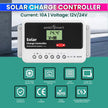 Solar Charge Controller 10A Solar Panel Battery Intelligent Regulator with LCD Display & Dual USB Port