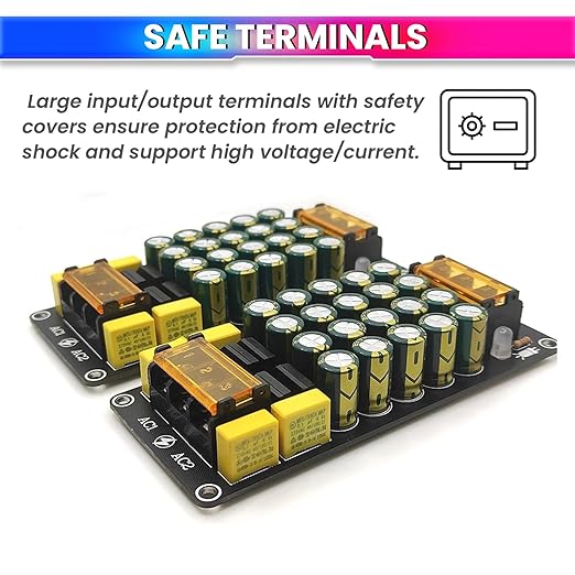 1200W Full Bridge Dual Power Supply Rectifier Board – 100V 12A Peak with 20 Low-ESR Capacitors