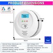 WiFi Smart Gas Leak Detector with App Alerts, 100dB Alarm & LCD Display