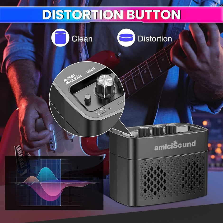 Mini Portable 5W Guitar Amplifier Speaker with USB Cable to Recharge amiciKart c0tmiz-hs.myshopify.com