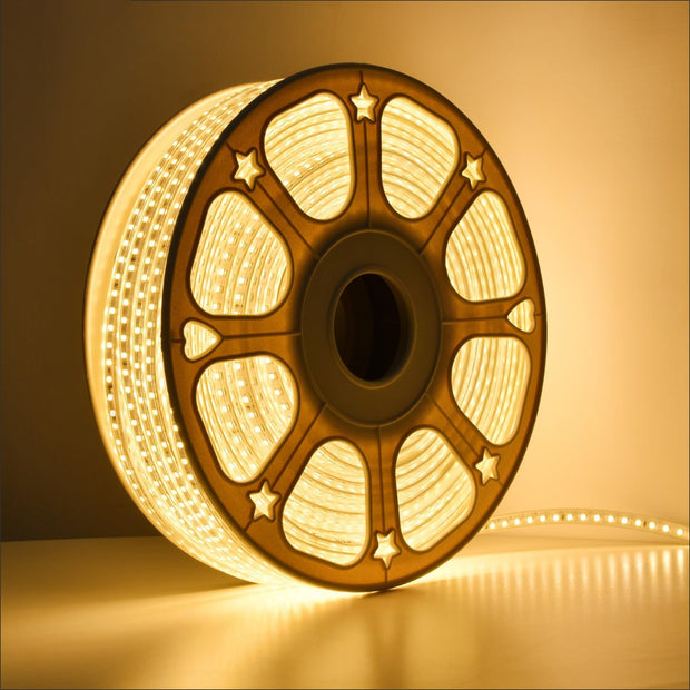 Warm White 40m LED Rope Light with Flexible & Adjustable Decorative Lighting Strip for Home Or Festive Décor (120 LEDs/m)