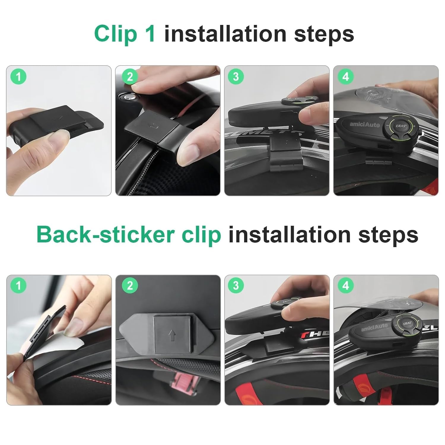 Q8 Mesh Helmet Intercom Bluetooth Connect Up to 6 Riders, CVC Noise Reduction -3D Sound