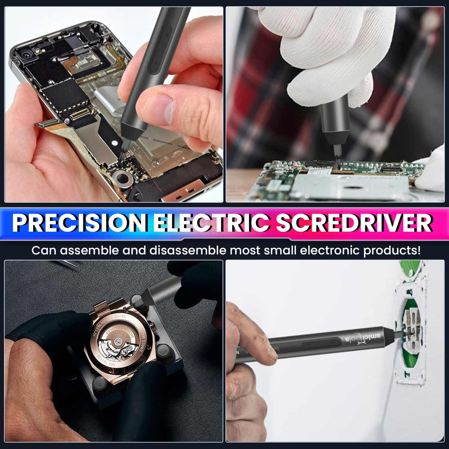 25-in-1 Magnetic Electric Screwdriver Set - Type-C Rechargeable, 210 RPM Repair Tool Kit