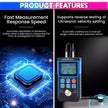 Professional Ultrasonic Thickness Gauge , Precision Measurement Range 0.8mm to 500mm,Microprocessor Controlled with Adjustable Velocity amiciKart