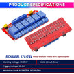 6 Channel Relay Module with Optocoupler – 5V High/Low Trigger