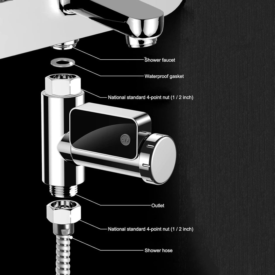 Faucet Adapter with Temperature Display – Fits F20 Shower Hose, M20 Input, 2xAAA Included amiciKart c0tmiz-hs.myshopify.com