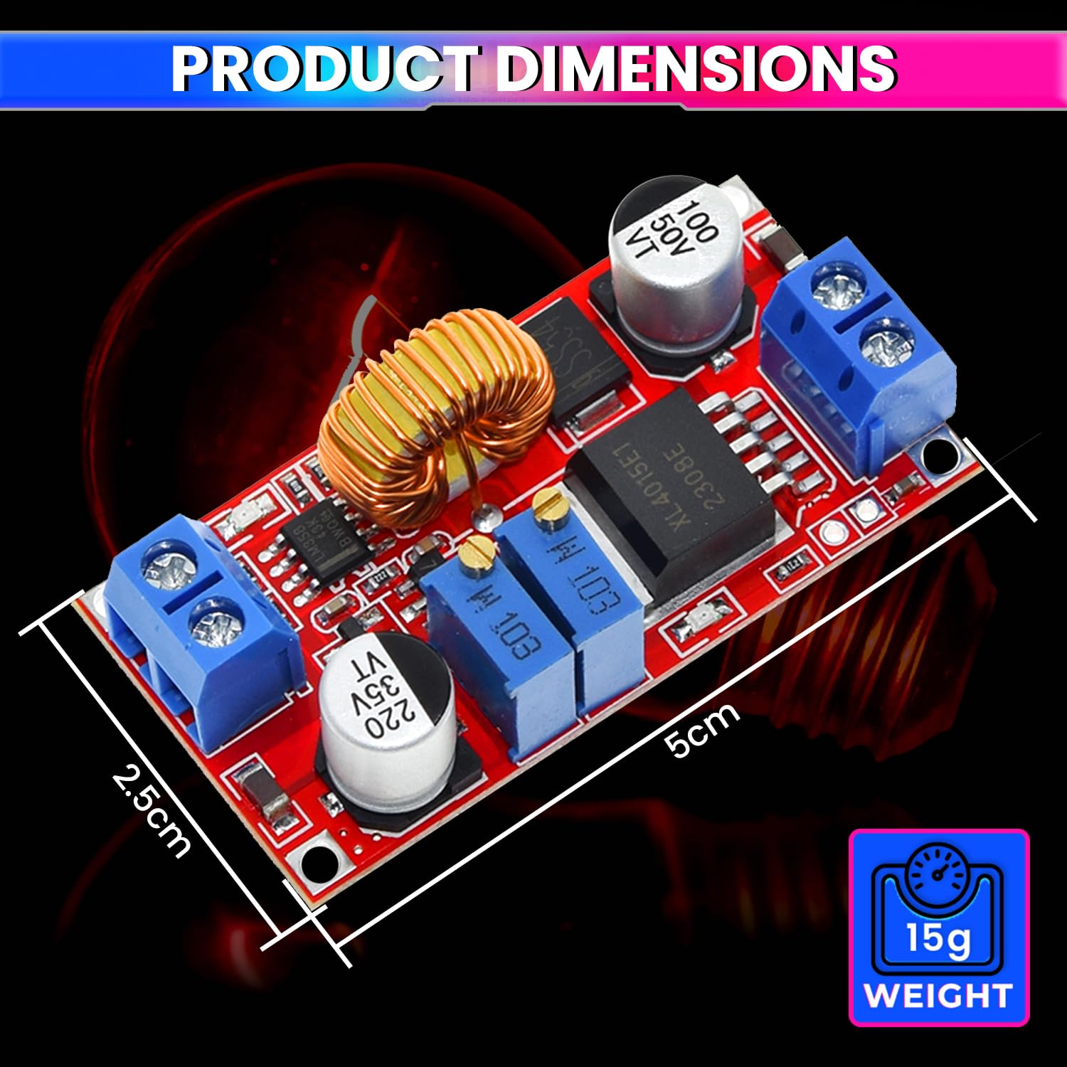 75W 5A DC-DC Buck Converter Module, 4-38V to 1.25-36V Step-Down Power Supply amiciKart c0tmiz-hs.myshopify.com