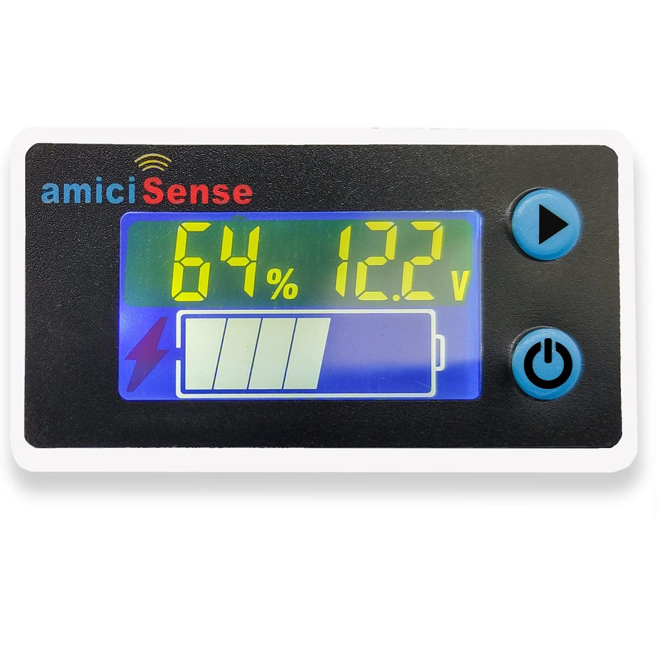 10–100V LCD Battery Capacity Indicator Voltmeter with Temperature Sensor & Buzzer Alarm for Lead Acid & Lithium Batteries amiciKart