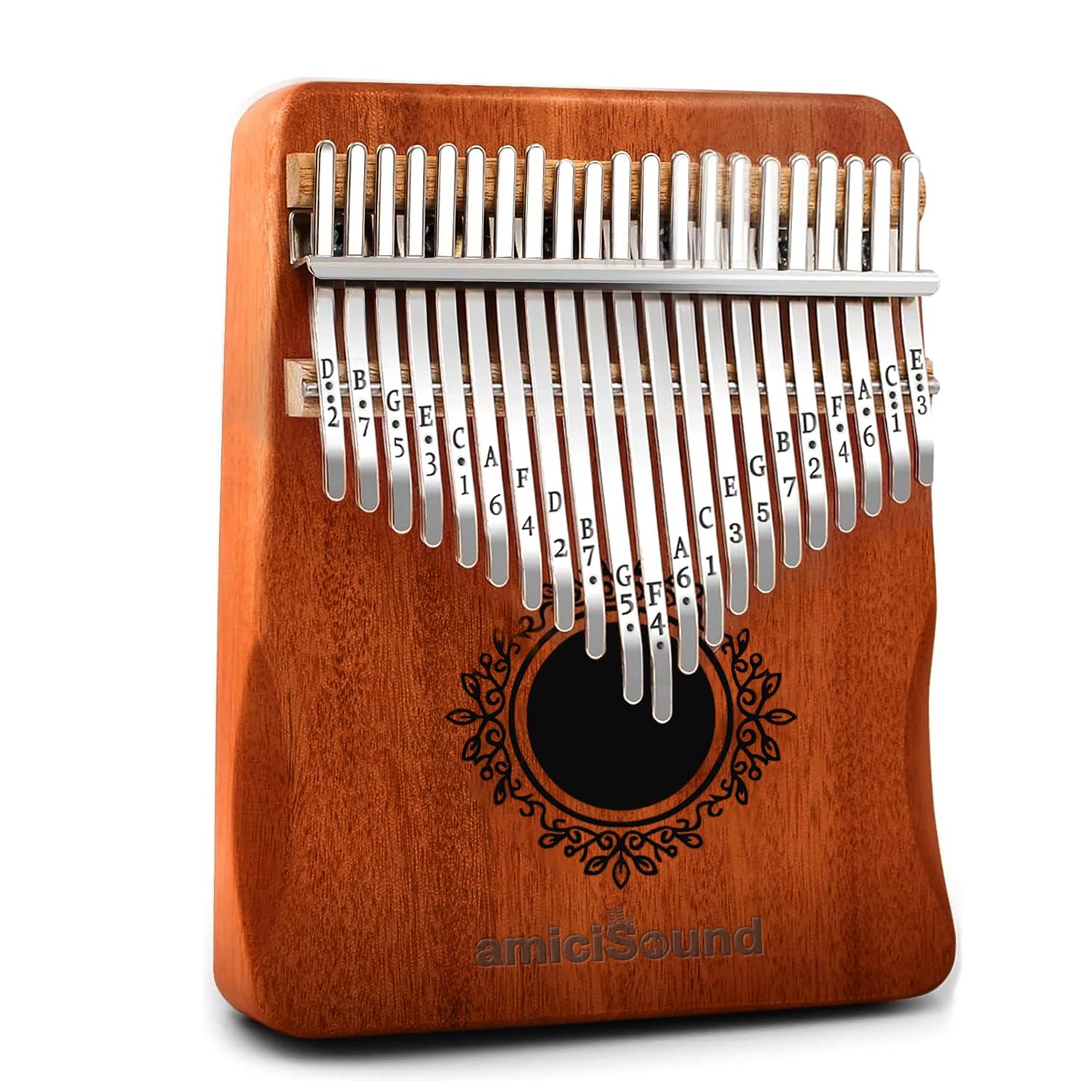 Thumb Piano, Musical Instrument Kalimba with Engraved Notes and Tuning Hammer amiciKart c0tmiz-hs.myshopify.com