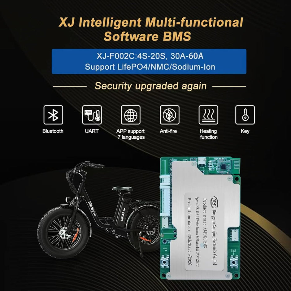 4S–20S 40A Smart BMS for LiFePO4 Battery Pack | Cell Balancing with NTC Protection