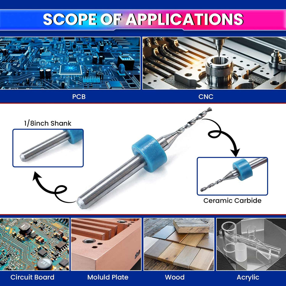 10PCs Precision PCB Drill Bit Set (0.3mm–1.2mm) Tungsten Steel Carbide Bits for CNC & Electronics Work amiciKart c0tmiz-hs.myshopify.com