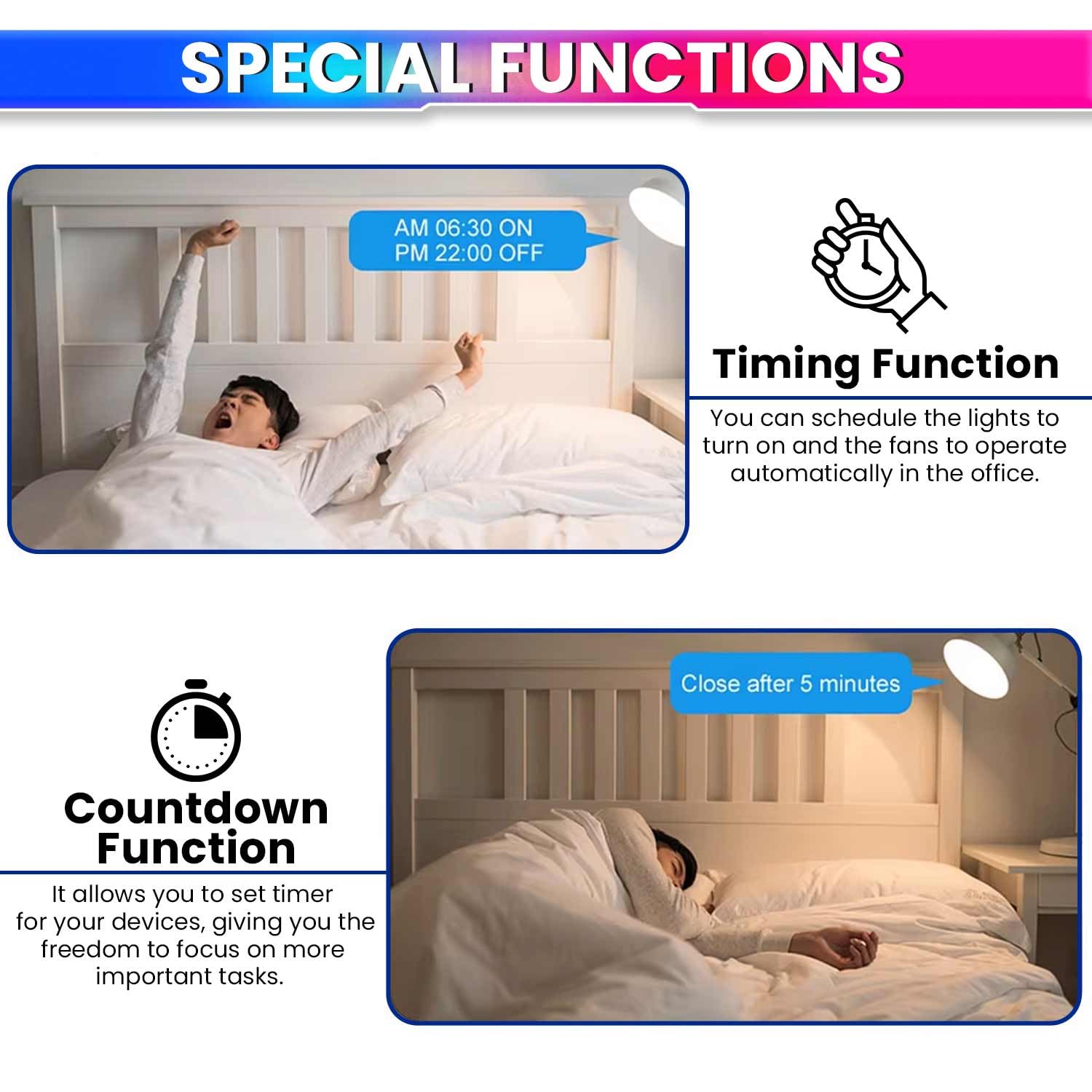 Smart Switch for Home Automation, Timer Switch Compatible with Alexa, Google Assistant Works with SmartLife App for Mobile Control amiciKart