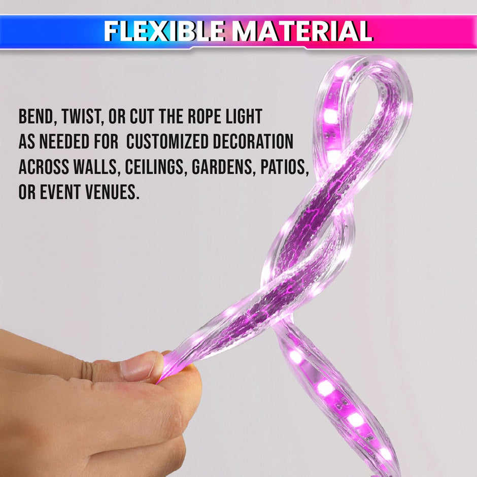 Pink Waterproof LED Rope Light 18M Energy-Efficient Lights for Home, Events & Décor Flexible Strip with 120 LEDs/m amiciKart c0tmiz-hs.myshopify.com