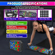 amiciCare Push-Up Board, Color-Coded Detachable Workout Mat for Chest Shoulder Back and Tricep Muscle Strength Training at Home