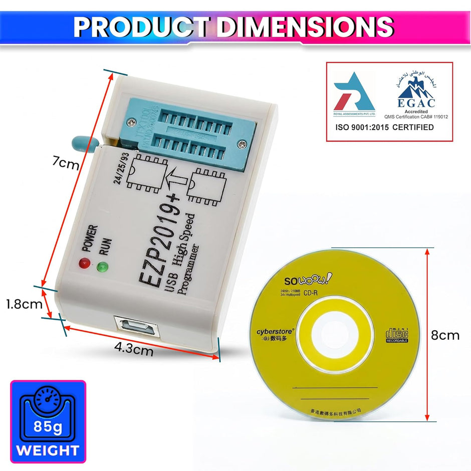 EZP2019+ High-Speed USB SPI Programmer for EEPROM/BIOS Flash Chip Programming