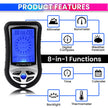 amiciSense Ultra Practical 8 in 1 Digital Compass Altimeter Barometer Thermometer Weather Forecast Time Height Gauge LCD Backlight with 2xAAA Battery