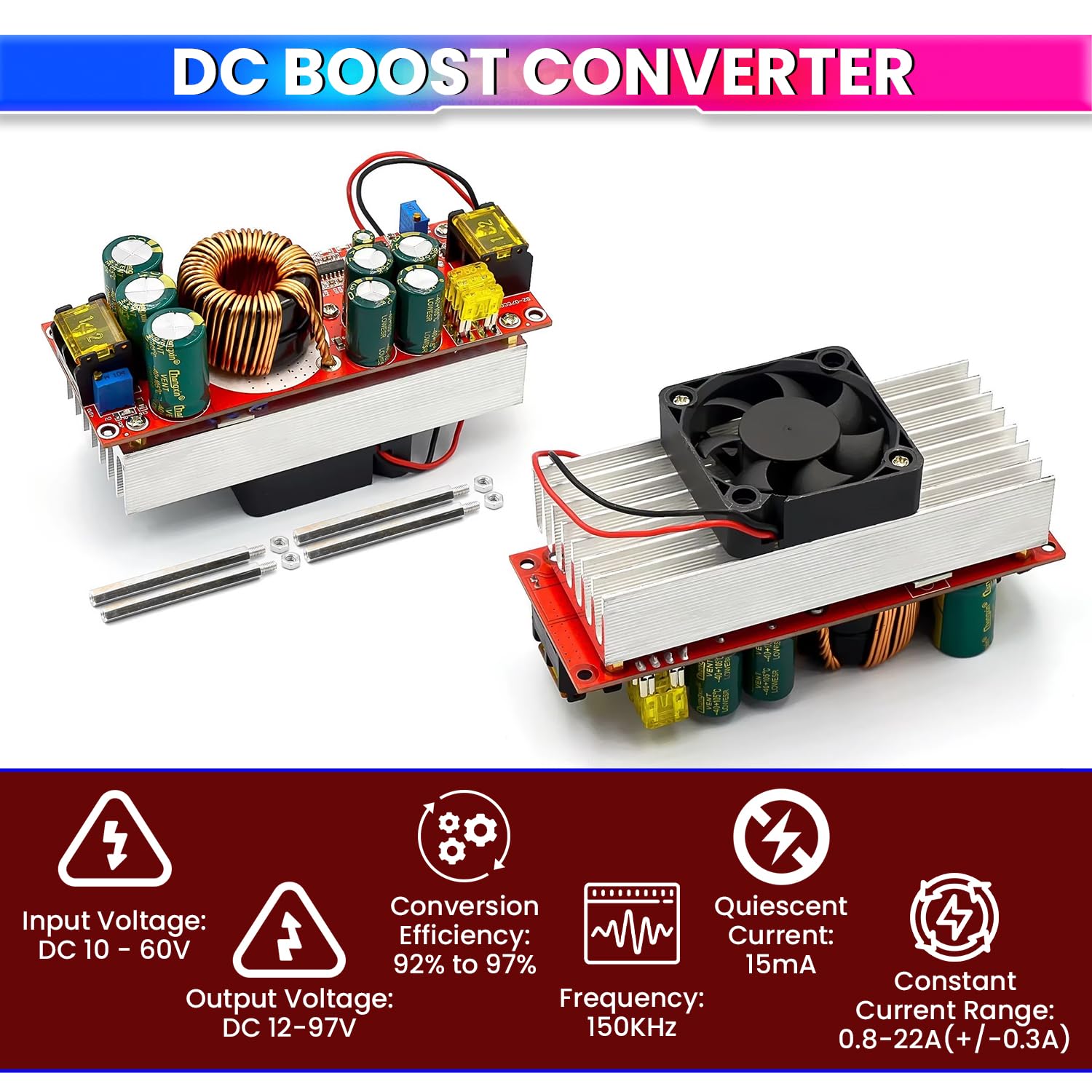 1500W 30A Boost Converter, High-Efficiency Step-Up Power Supply with Advanced Protection amiciKart c0tmiz-hs.myshopify.com