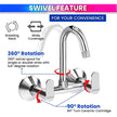 100% Pure Brass Sink Mixer Tap – Corrosion-Resistant Dual-Handle Hot & Cold Water Mixer