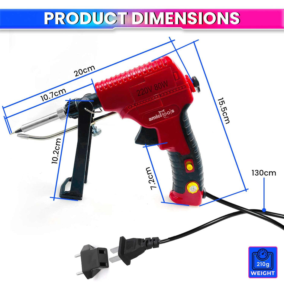 220VAC Electric Soldering Iron, 80W Auto-Feeder Welding Tool with Adjustable Temperature amiciKart c0tmiz-hs.myshopify.com