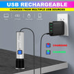 USB-Rechargeable LED Flashlight T6 LED, 4 Modes Zoom-able Powerful Torch