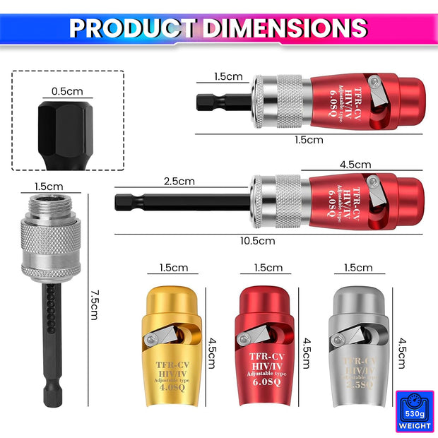 3-Piece Electric Wire Stripper Set for Drill Machines, Premium Aluminium Alloy Compatible with Insulated Wire 2.5,4.0,6.0mm amiciKart c0tmiz-hs.myshopify.com