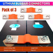 300A Pure Copper Flexible Busbar Battery Terminals for LiFePO₄ Lithium Batteries – Pack of 3
