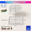 Acrylic Coasters with Holder, Set of 4, Clear Transparent Drink Coasters