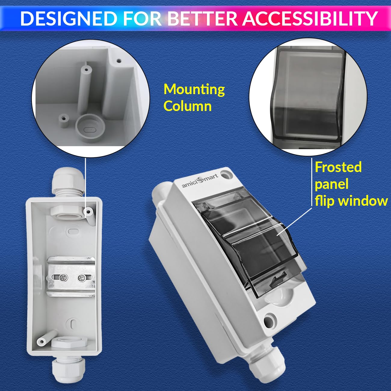 Waterproof Plastic Electrical Distribution Box | IP65 Junction Box for Outdoor MCB Installation