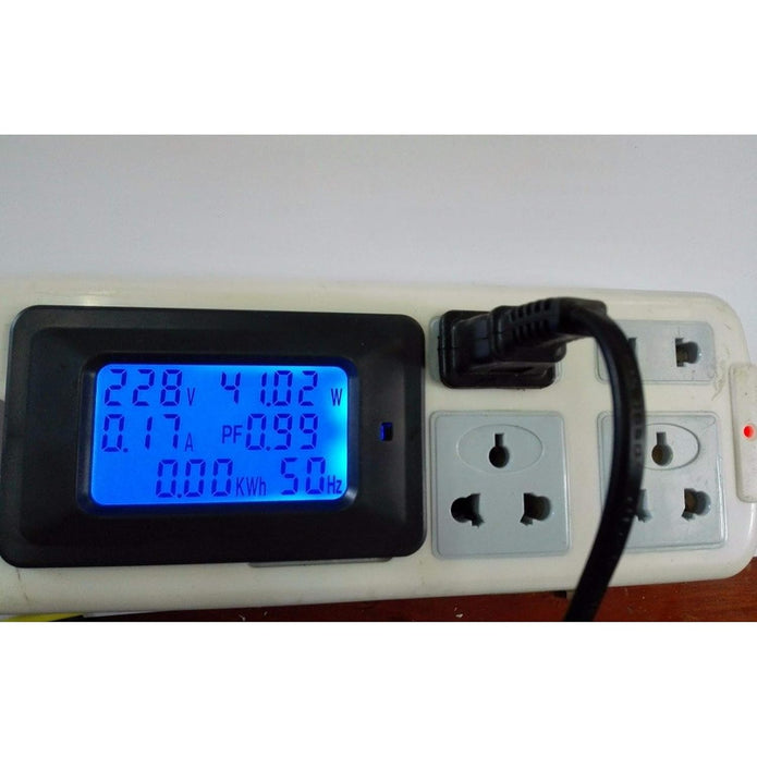 AC 20KW 100A 6-in-1 Digital Energy Power Meter with Blue Backlight LCD & Data Memory Function