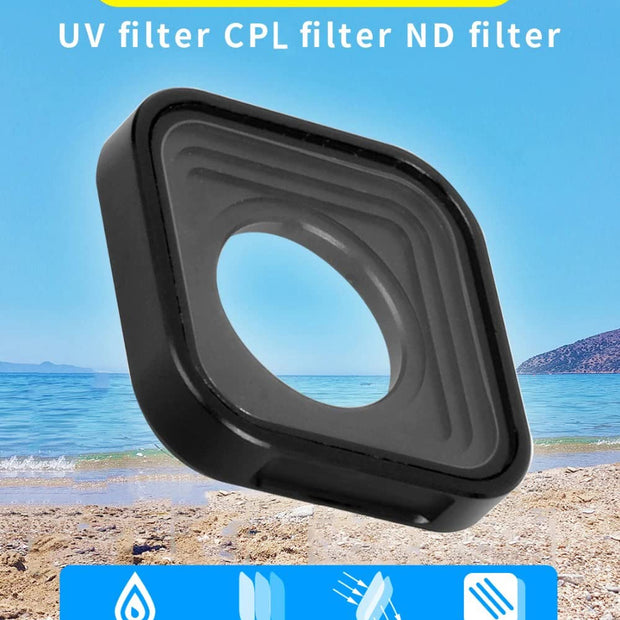 GoPro Hero 9/10/11 UV Lens Protector HD Optical Glass, Anti-Glare & Colour Correction Filters with Carry Case