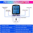 Digital Power Meter Plug – Voltage, Amps & Frequency Test & Cost Monitor 16A Capacity with Real-Time