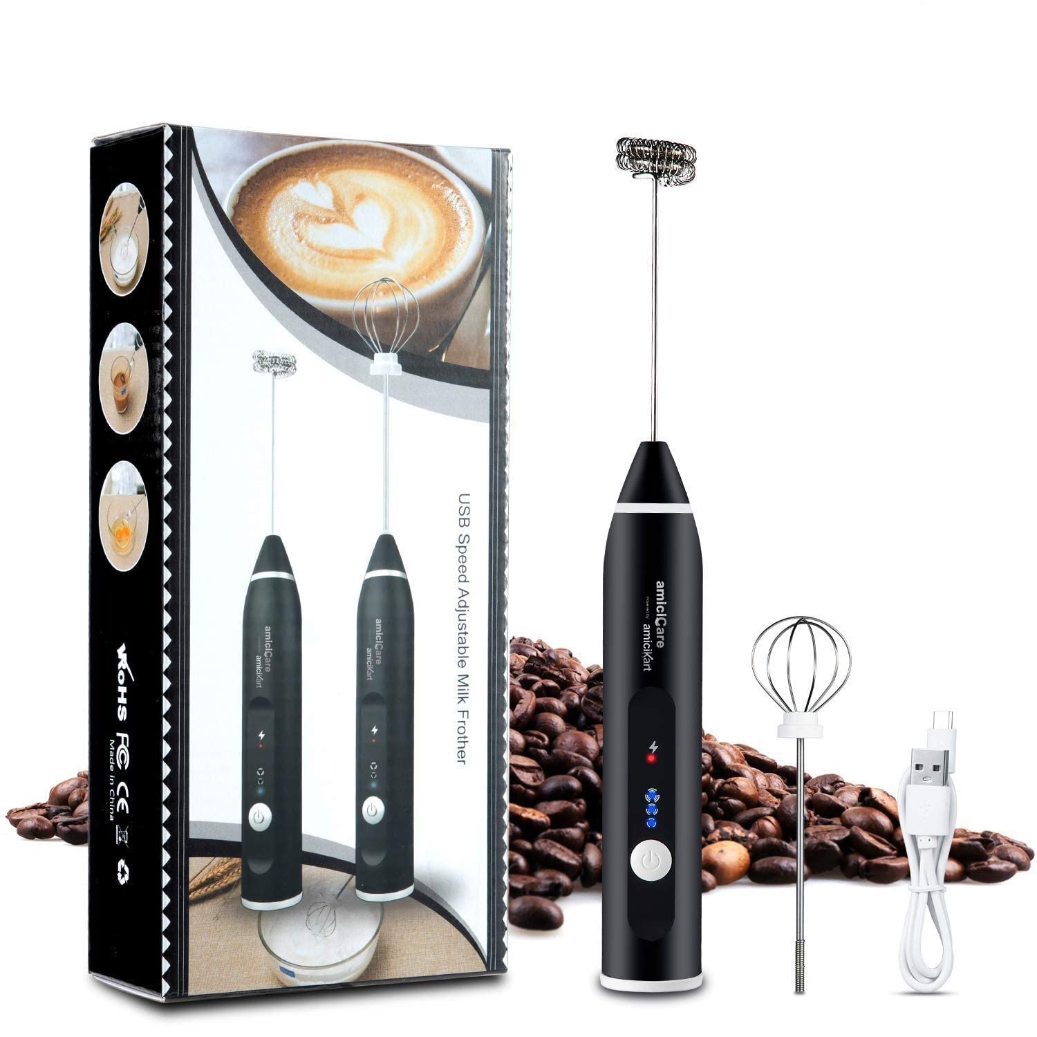Handheld Milk Frother – Electric/ Battery Operated Whisker or Foam Maker for Latte, Cappuccino, Coffee & More My Store c0tmiz-hs.myshopify.com