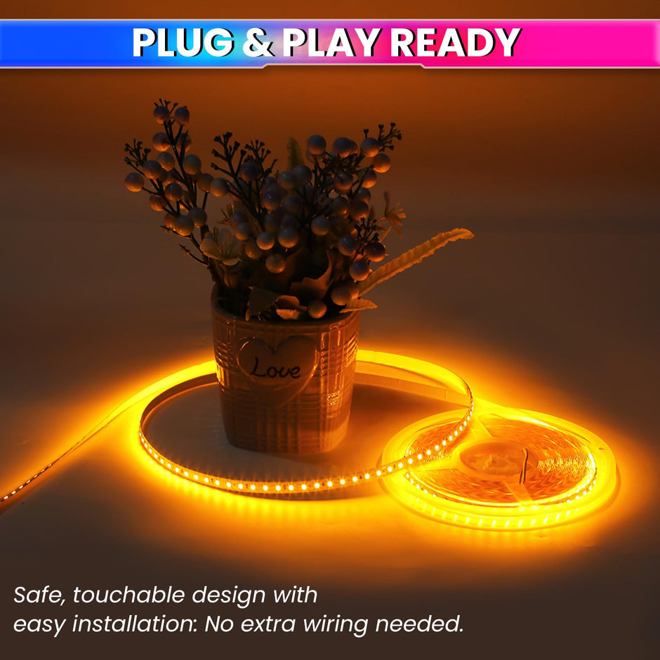 5M LED Strip Light Flexible Decorative String Lights For Home Decor Or Festivals With 12V Power Adapter (60 LEDs/M) amiciKart c0tmiz-hs.myshopify.com