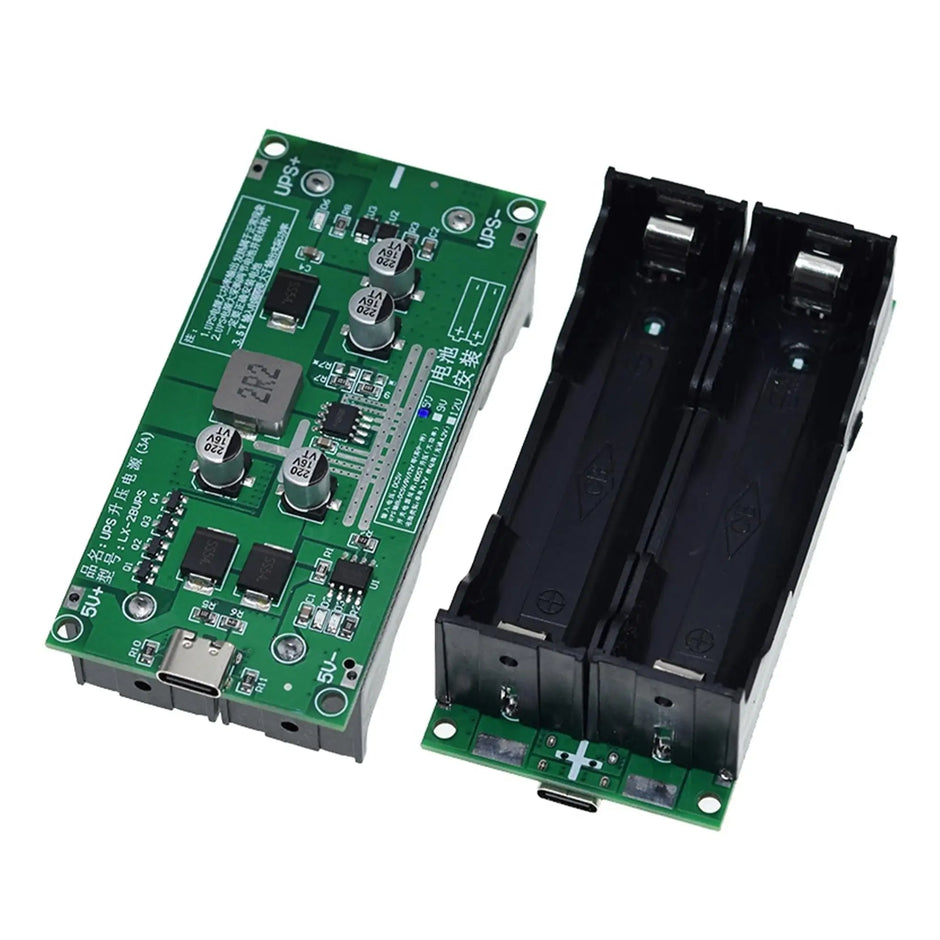 18650 Lithium Battery Charger Module with Type-C Input 5V to 12V DC-DC Step-Up Booster Converter & 3A Fast Charging