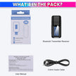 5.0 Bluetooth Transmitter & Receiver with LCD & Mic, 3.5mm AUX Wireless Dongle for Car/Phone