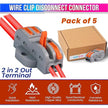 Fast Wire Clip Connector, 2-to-2 Fixed Terminal Blocks Pack of 5 – Tool-Free Electrical Wiring amiciKart c0tmiz-hs.myshopify.com