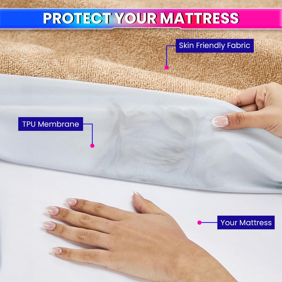 100% Waterproof Terry Cloth Mattress Protector amiciKart
