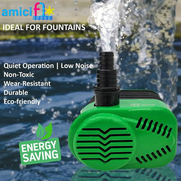 40W Submersible Water Pump, 3M Lift 1350L/H Flow Rate Pump for Cooler Aquarium Fountain