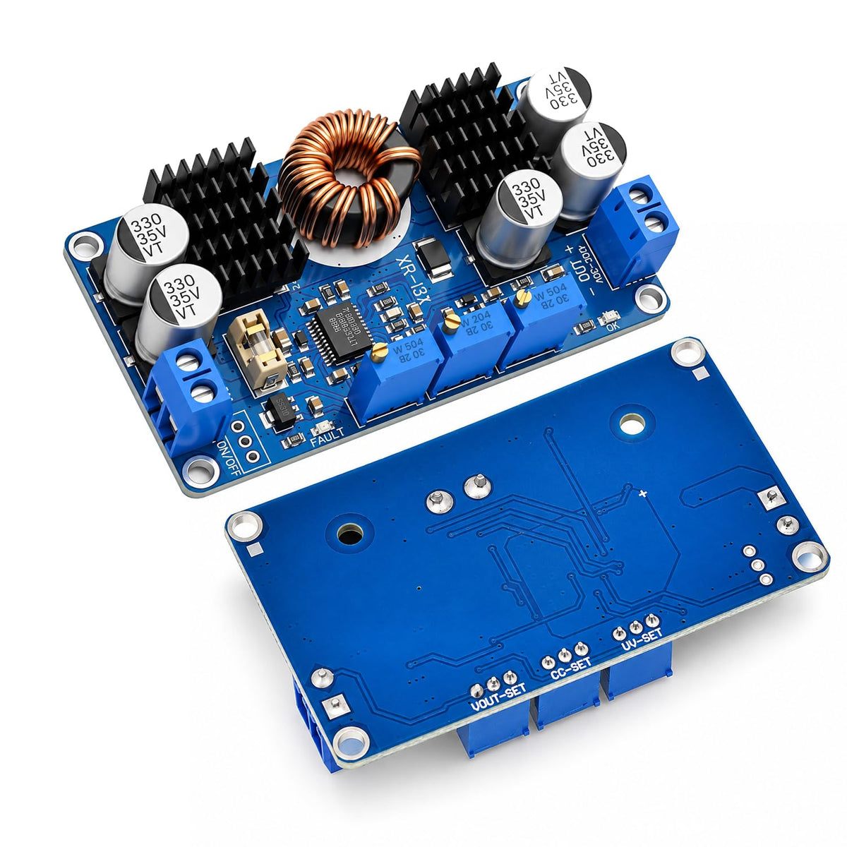 130W DC Buck-Boost Converter 5–32V to 1–30V Adjustable CV/CC Control | 10A Max | 7A Recommended Continuous