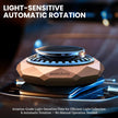 Rotating Car Air Freshener with Natural Walnut Body, Solar Powered Aromatherapy Diffuser