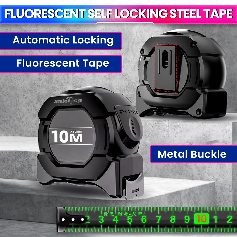 10m Auto-Locking Measuring Tape – Heavy-Duty Steel Tape with Smooth Retraction (cm Scale Only) amiciKart c0tmiz-hs.myshopify.com