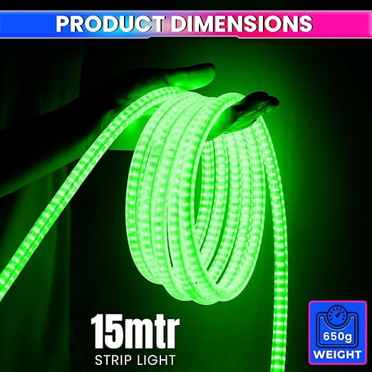 15M RGB Waterproof LED Rope Light with 60 LEDs/m | Flexible Indoor & Outdoor Decoration
